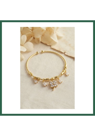 Vıntessy Pirinç Gold Renk Ysx Yonca Model Charmlı Bileklik Bzs01