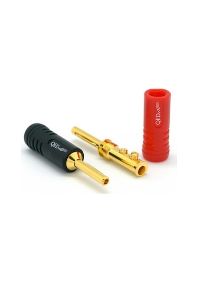 Qed Qe-1870 Screwloc Abs 4Mm Banana 1 Kırmızı + 1 Siyah