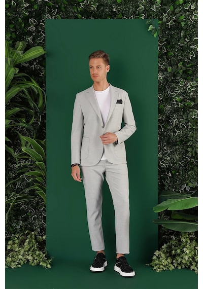 Efor C 643 Slim Fit Gri Spor Ceket Gri