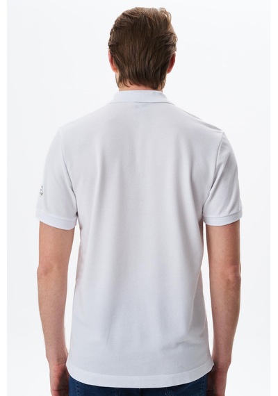 AR-MA Arma Erkek Regular Fit Baskılı % 100 Pamuk Pike Polo Yaka Tişört Y29374356202 Beyaz