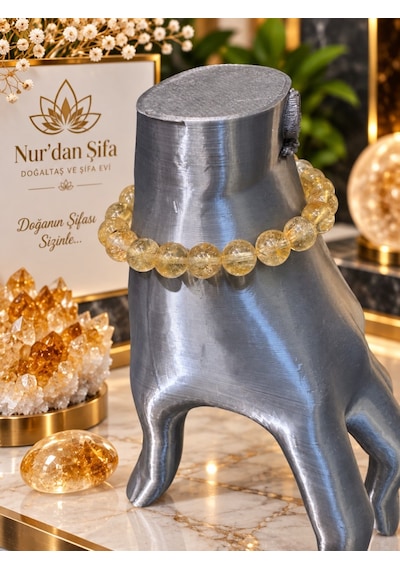 Sitrin Doğaltaş Bileklik 8mm Gösterildiği Gibi