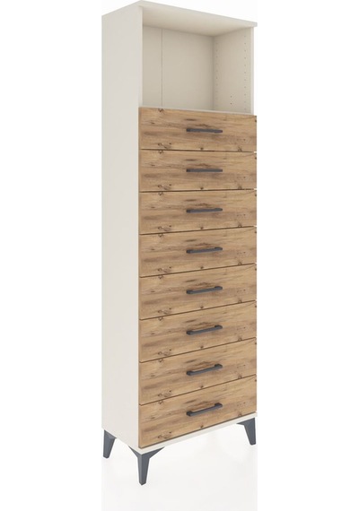 Arges Dolap Tek Raflı 8 Çekmeceli 60x30x182 Aytaşı-çam Aytaşı Arges Dolap Tek Raflı 8 Çekmeceli 60x30x182 Aytaşı-çam Aytaşı