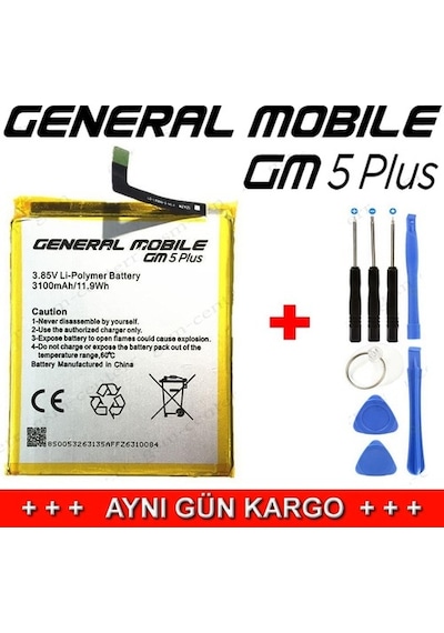 General Mobile Uyumlu Gm5 Plus Batarya Pil + Batarya Tamir Seti (525848703)