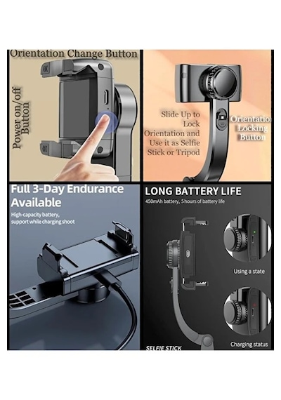 Tripod Q08 Bluetooth Çok Fonksiyonlu Kablosuz Kumandalı Tüm Akıllı Telefonlara Uyumlu Selfie Çubuk 1 Adet