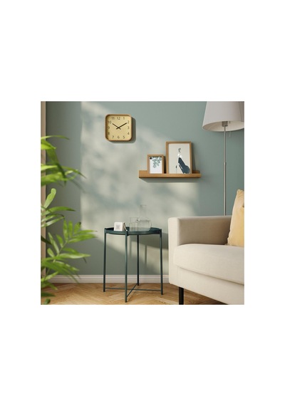 Ikea Skogssvala Serisi, Duvar Saati, 24x24 Cm, Meşe Kaplama