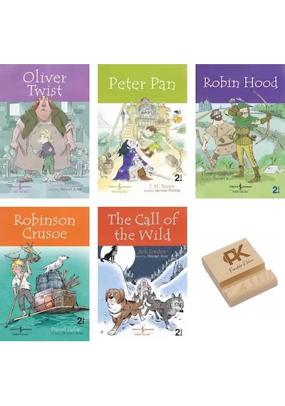 İş Çocuk İngilizce Oliver Twist Peter Pan Robin Hood Robinson Crusoe The Call Of The Wild 5li Set