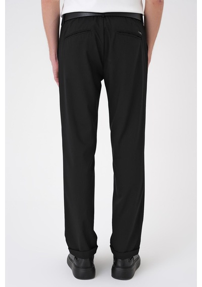 Efor Comfort Fit Beli Lastikli Siyah Jogger Pantolon P 1185 Siyah