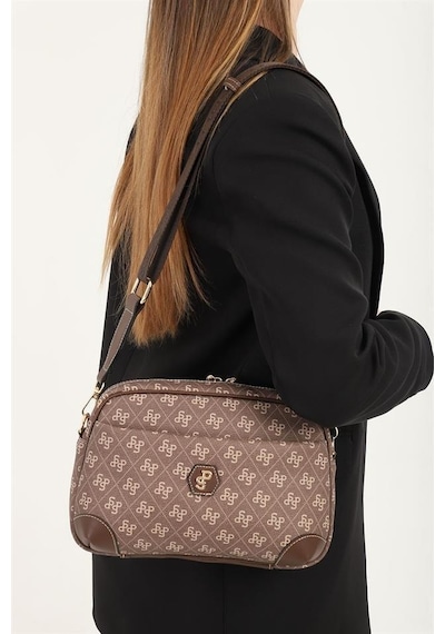 Silver Polo Sp1094 Kadın Çapraz Çanta Monogram Kahve-kahve