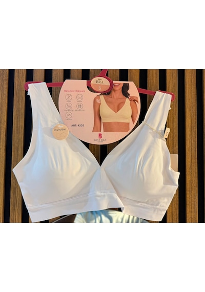 Best Bra Lingerie Best Bra Dikişsiz Balensiz V Yaka Sütyen Lazer Kesim İz Yapmaz Push-up Comfort Bralet Büstiyer Beyaz Best Bra Lingerie Best Bra Dikişsiz Balensiz V Yaka Sütyen Lazer Kesim İz Yapmaz Push-up Comfort Bralet Büstiyer Beyaz