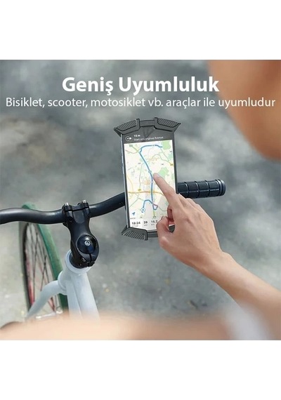 Blackbird Game Center Motor Ve Bisiklet Gidonu İçin Telefon Tutucu Bts14 Siyah