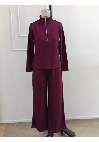 Bhrwear Kadın Uzun Kollu Yakadan Fermuarlı Viskon Iki Iplik Bluz Ve Pantolon Ikili Takım Renkli Bhrwear Kadın Uzun Kollu Yakadan Fermuarlı Viskon Iki Iplik Bluz Ve Pantolon Ikili Takım Renkli