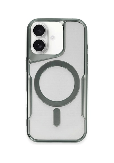 Apple  Uyumlu  iPhone 16 Plus Kılıf Boyi Magsafe Silikon Kapak Yeşil