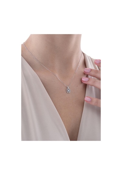 Nochediamond 0,14 Karat Baget Pırlanta Kolye-598