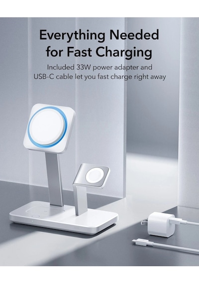 Esr 25w 3 In 1 Şarj Standı Magsafe Soğutuculu Halolock Apple Uyumlu iPhone + A