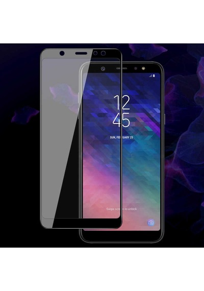 Samsung Uyumlu Galaxy A6 Plus 2018 Zore Kenarları Kırılmaya Dayanıklı Cam Ekran Koruyucu