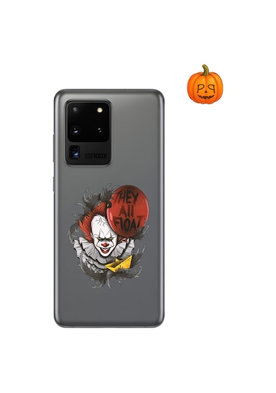 Dali Design Samsung Galaxy S20 Ultra Uyumlu Şeffaf Kılıf Horror 1 Tasarımlı