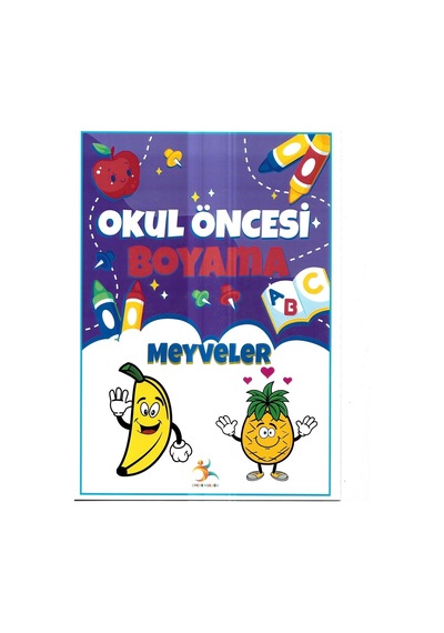 Okul Öncesi Meyveler Boyama Kitabı, Eğitici Aktivite Seti, 3-6 Yaş Arası