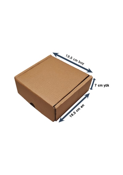 19,5 X 18,5 X 7 10 Adet E-ticaret Kargo Kutusu Kraft 18 X 12 X 7,5