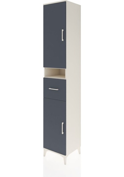 Hyperion Dolap 5 Raflı Tek Çekmeceli 2 Kapaklı 44x44x243 Aytaşı-antrasit Aytası