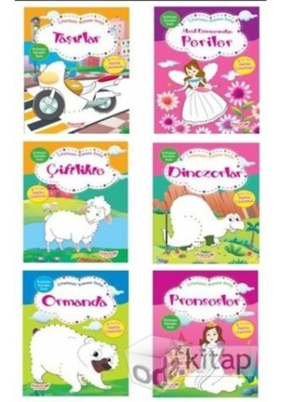 Çıkartmalı Boyama Serisi 6 Kitap Set