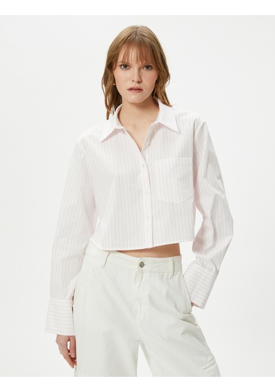Koton Crop Gömlek Uzun Kollu Cep Detaylı Düğmeli Klasik Yaka Pınk Strıpe 4sak60214pw 4SAK60214PW2S5 Pembe Koton Crop Gömlek Uzun Kollu Cep Detaylı Düğmeli Klasik Yaka Pınk Strıpe 4sak60214pw 4SAK60214PW2S5 Pembe