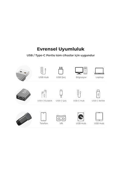 Bix Adp-03 Usb 3.0 Type-C Dönüştürücü Adaptör