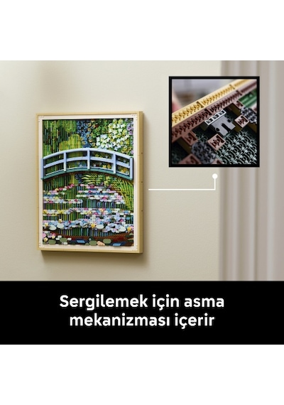 LEGO® Art Claude Monet – Nilüfer Gölü Üzerinde Köprü 31220 - Yetişkinler için Empresyonist Tablo Yapım Seti (3179 Parça)