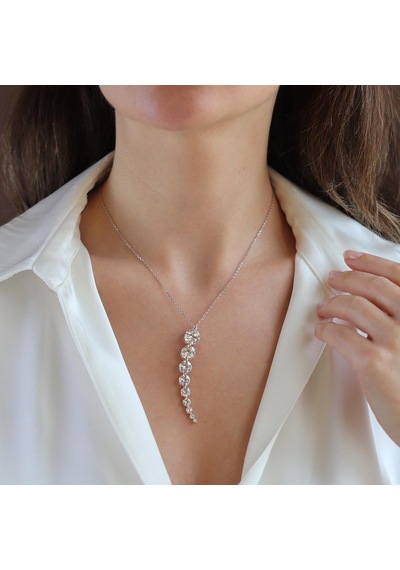 Su Yolu Sky Diamond Gümüş Kolye Gümüş