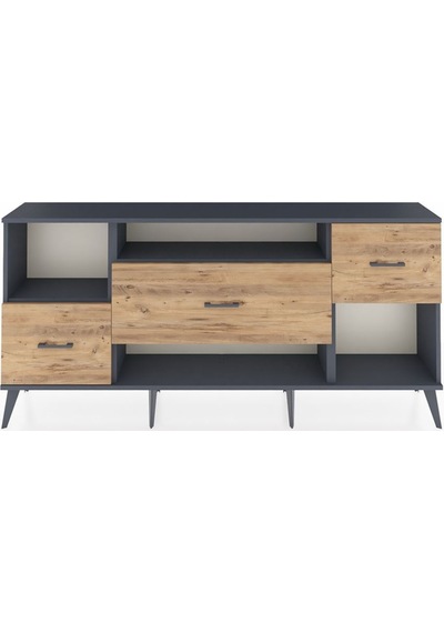 Arges Konsol 2 Raflı 3 Çekmeceli 176x30x83 Antrasit-antrasit/çam Antrasit/çam Arges Konsol 2 Raflı 3 Çekmeceli 176x30x83 Antrasit-antrasit/çam Antrasit/çam