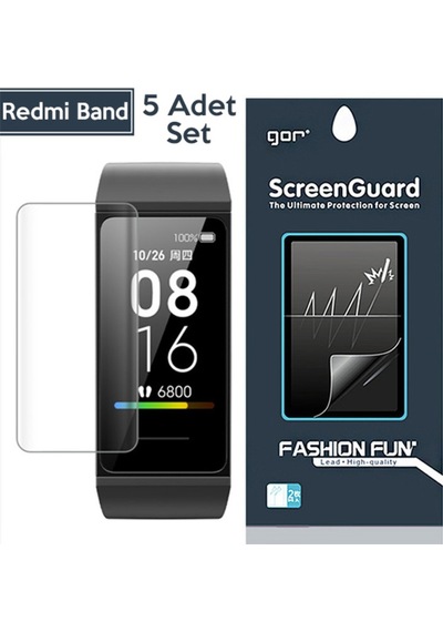 Gor Xiaomi Redmi Band Akıllı Bileklik Ekran Koruyucu 5 Adet Se (457361379)-Şeffaf