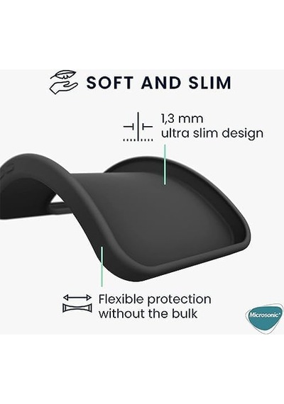 Matte Silicone General Mobile Era 50 Kılıf Siyah Era 50 İle Uyumlu Kılıf - Siyah