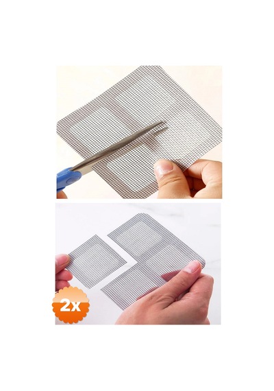 2 Adet 15 Adet Yapışkanlı Kesilerek Kullanılabilir Yırtık Kapı - Pencere Sinekliği Onarım Tamir Bandı Diğer