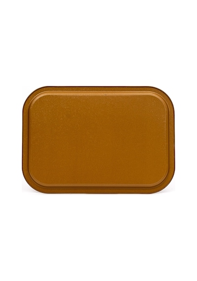 Forrest Yellow Urban Desenli Büyük Klasik Metal Tepsi, 28 X 40 Cm