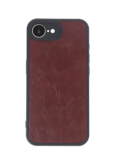 Apple iPhone Uyumlu 16e - Kılıf Aras Deri - Kapak - Bordo