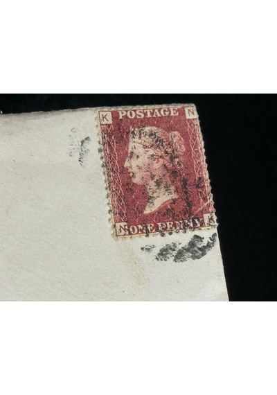 İngiltere Klasik Dönem 1872 Victoria Dönemi Red Penny Pullu Zarf Postadan Geçmiş Varış Damgalı