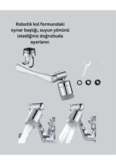 Su Tasarruflu 1080 Dönebilen Musluk Başlığı Filtreli