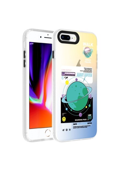 Apple Uyumlu iPhone 8 Kılıf Desenli Zore Dragon Sert Kapak Gezegen