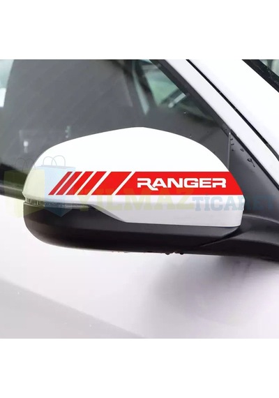 Ford Ranger Yan Dikiz Ayna Kapağı Şerit Oto Sticker Etiket 3Çift 20 X 2 Cm