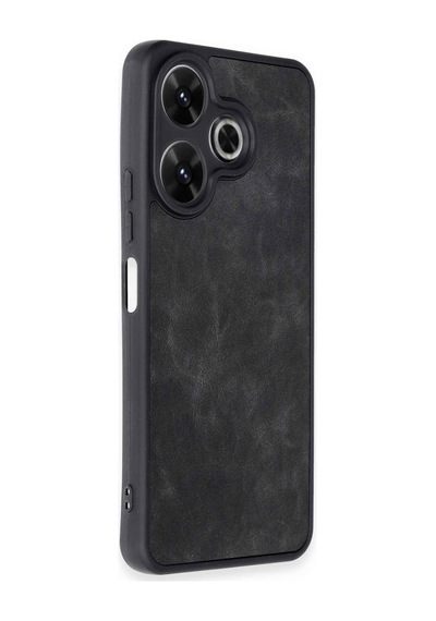 Xiaomi Redmi 13 4g Uyumlu Kılıf Aras Deri Kapak - Siyah