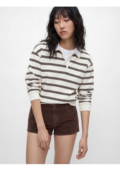 Koton Cepli Çizgili Düğmeli Uzun Kollu Polo Yaka Rahat Kalıp Sweatshirt Kahverengi Çizgili 6sal10218ık Kahverengi Koton Cepli Çizgili Düğmeli Uzun Kollu Polo Yaka Rahat Kalıp Sweatshirt Kahverengi Çizgili 6sal10218ık Kahverengi