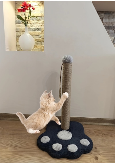 Kedi Tırmalama Tahtası Pati Modelli 50 Cm Büyük Boy Tırmalama Kedi Oyun Alanı Peluş Başlıklı