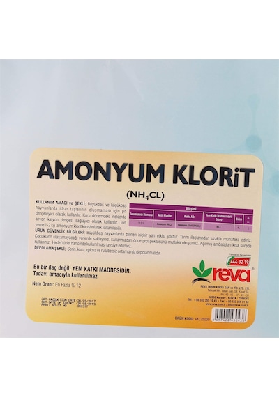 Retox Amonyum Klorit Hayvan Yem Katkı-Premix