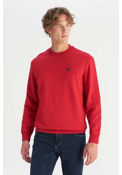 Wrangler Erkek Patch Logo Sweatshirt Red Çok Renkli