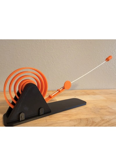 3d Baskı Yaylı Spiral Kedi Oyuncağı Zıplayan Spiral Etkileşimli Oyun Aparatı Turuncu Siyah