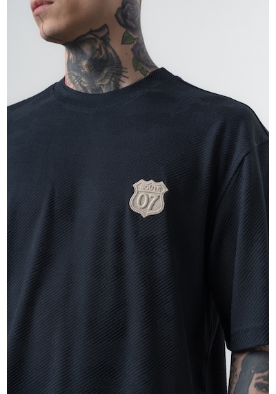 Erkek Route 07 Arma Detaylı Regular Fit T-shirt Şort Takım Lacivert