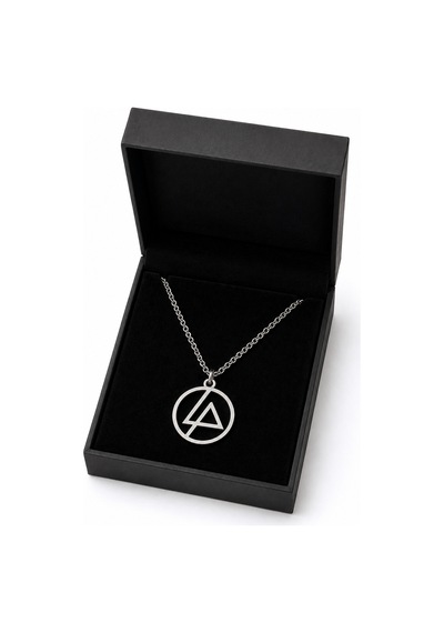 Linkin Park Logo Tasarımlı Gümüş Renk Rock Müzik Kolyesi Hediye Çok renkli
