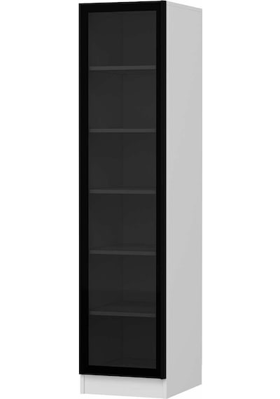 Minar Kale 1 Kapaklı Raflı Dolap Beyaz - Füme Cam 190cm