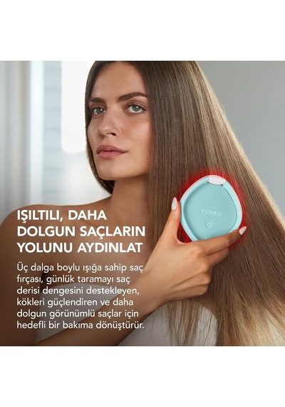 Flıp Play Advanced Led Saç Fırçası Kırmızı, Mavi Ve Yeşil Işık Modlarına Sahip 3 Ü 1 Arada Bakım Aracı, Sağlıklı Görünen Saç Ve Saç Derisini Destekler - Ice Ice Baby