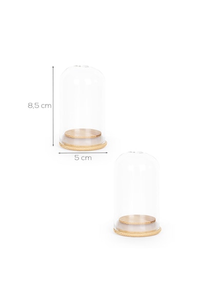 Porsima Hf009001 2li Cam Tuzluk Biberlik Karabiberlik Seti 5x8,5cm Şeffaf