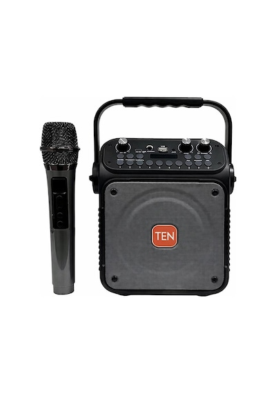 Ten,5'' Taşınabilir Rehber Anfi + Kablosuz El Mikrofonlu Bluetooth Lu Mevlüt Ve Organizasyon Ses Sistemi